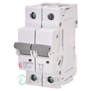 Автоматический-выключатель-ETIMAT-P10-(10кА)-2P-6-А-хар-ка-C,-ETI-(Словения) 270621101