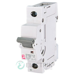 Автоматический выключатель ETIMAT P10 DC (10кА) 1P 50 А хар-ка C, ETI (Словения)