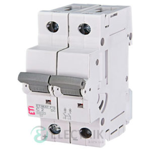 Автоматический выключатель ETIMAT P10 DC (10кА) 2P 2 А хар-ка C, ETI (Словения)