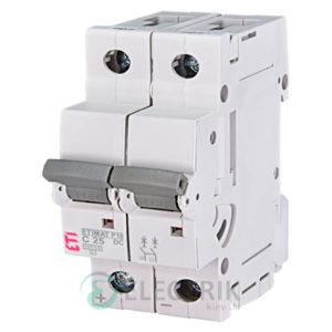Автоматический выключатель ETIMAT P10 DC (10кА) 2P 25 А хар-ка C, ETI (Словения)