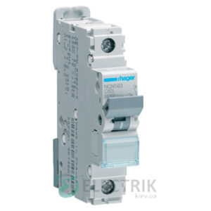 Автоматический выключатель NCN163 1P 10kA C-63A 1M, Hager