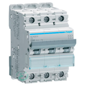 Автоматический выключатель NCN306 3P 10kA C-6A 3M, Hager