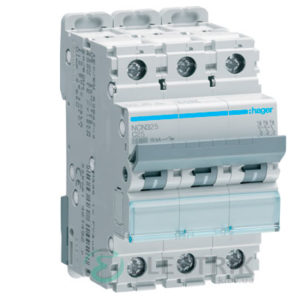 Автоматический выключатель NCN325 3P 10kA C-25A 3M, Hager