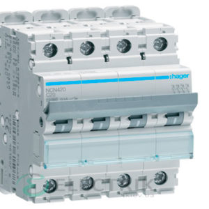 Автоматический выключатель NCN420 4P 10kA C-20A 4M, Hager