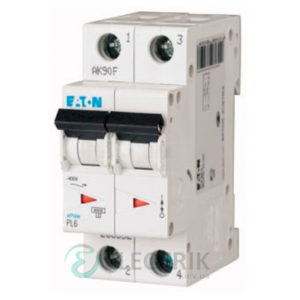 Автоматический выключатель PL6-C50/2 2P 50 А х-ка C, Eaton (Moeller)