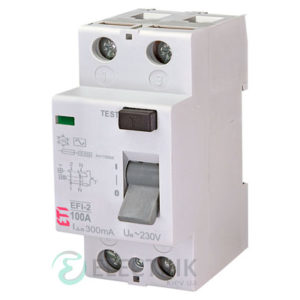 Дифференциальное реле (УЗО) EFI-2 100А 300мА тип AC 10кА, ETI (Словения)