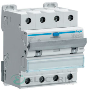Дифференциальный автоматический выключатель ADM470C 4P 6kA C-20A 30mA тип A, Hager