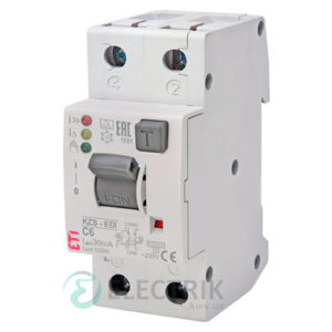Дифференциальный автоматический выключатель KZS-2M2p EDI C 6/0,03 тип A (10kA)