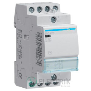Контактор модульный ESC425 25А 230В AC 4НО, Hager (Франция)