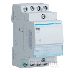 Контактор модульный ESC428 25А 230В AC 3НО+1НЗ, Hager (Франция)
