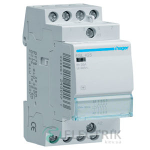 Контактор модульный ESL425 25А 12В AC 4НО, Hager (Франция)