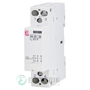 Контактор модульный RA 25-20 25A 230V AC 2NO, ETI (Словения) 2464093
