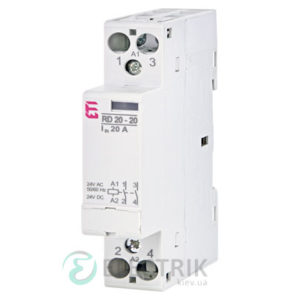 Контактор модульный RD 20-20 20A 24V AC/DC 2NO, ETI (Словения) 2464005