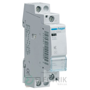 Контактор модульный бесшумный ESC125S 25А 230В AC 1НО, Hager (Франция)