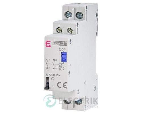 Контактор модульный импульсный RBS 220-20 20A 230V AC 2NO, ETI (Словения) 2464103