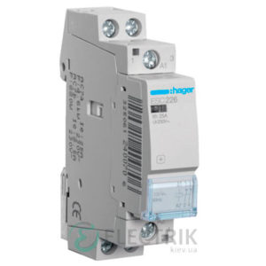 Контактор модульный с ручным управлением ERC226 25А 230В AC 2НЗ, Hager (Франция)