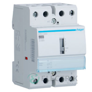 Контактор модульный с ручным управлением ERC263 63А 230В AC 2НО, Hager (Франция)
