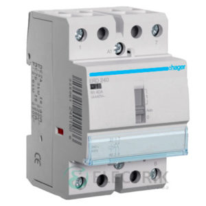 Контактор модульный с ручным управлением ERD240 40А 24В AC 2НО, Hager (Франция)