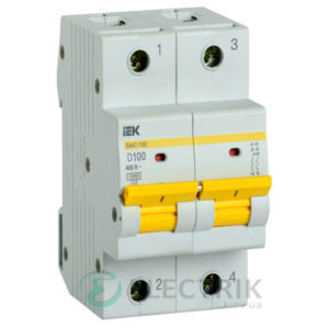 Автоматический выключатель ВА47-150 2Р 100А 15кА D IEK