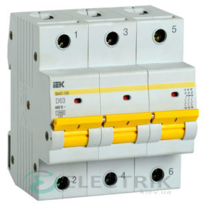 Автоматический выключатель ВА47-150 3Р 63А 15кА D IEK