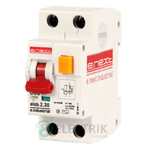 Автоматический выключатель дифференциального тока (дифавтомат) e.industrial.elcb.2.C25.30, 2P 25 А 30 мА хар-ка C, E.NEXT