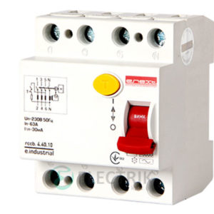 Устройство защитного отключения (УЗО) e.industrial.rccb.4.40.300, 4P 40 А 300 мА тип AC, E.NEXT