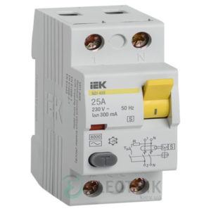 Устройство защитного отключения (УЗО) ВД1-63S 2Р 25 А 300 мА тип AC, IEK