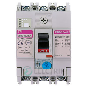 Автоматический выключатель EB2S 160/3LА 125А (16кА) 3p ETI 4671884