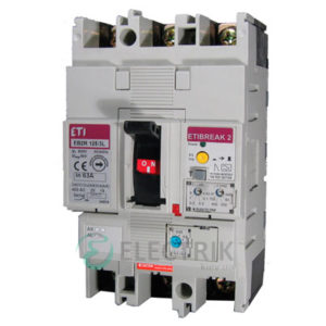 Автоматический выключатель со встроенным блоком УЗО EB2R 125/3L 125А (25кА) 3p ETI 4671506