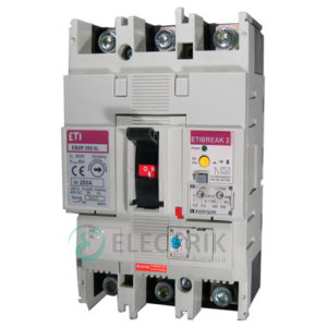Автоматический выключатель со встроенным блоком УЗО EB2R 250/3L 250А (25кА) 3p ETI 4671582