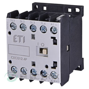 Контактор миниатюрный CEC 12.4P 230V/АС 12A 5,5kW AC3 4р (4НО), ETI (Словения)