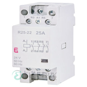 Контактор модульный R 25-22 25A 24V AC 2NO+2NC, ETI (Словения) 2462341