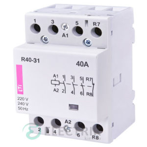 Контактор модульный R 40-31 40A 230V AC 3NO+1NC, ETI (Словения) 2463420