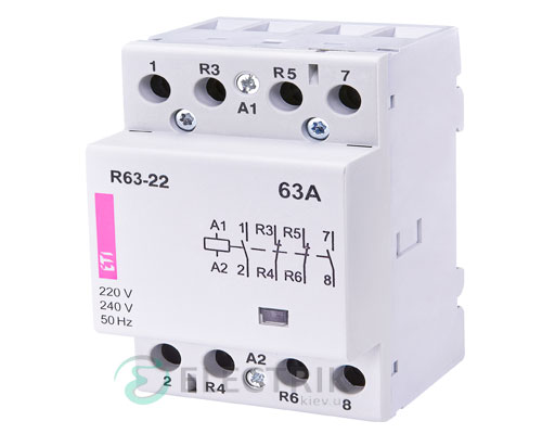 Контактор модульный R 63-22 63A 230V AC 2NO+2NC, ETI (Словения) 2463470