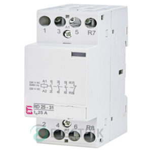 Контактор модульный RD 25-31 25A 230V AC/DC 3NO+1NC, ETI (Словения) 2464012