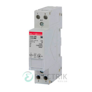 Контактор модульный e.mc.220.2.25.2NO, 2P 25 А 220 В 2НО, E.NEXT