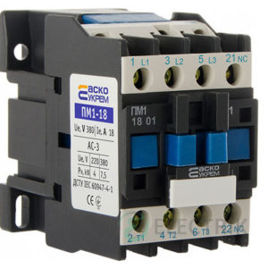Контактор ПМ 1-18-01 F7 18A 110B/AC 1НЗ АСКО-УКРЕМ