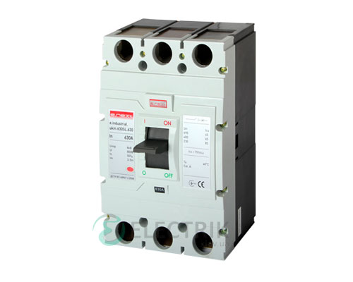 Силовой автоматический выключатель e.industrial.ukm.630SL.630, 3р, 630А 65кА, E.NEXT