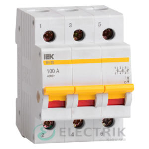Выключатель нагрузки ВН-32 3P 100 А, IEK