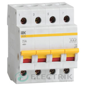 Выключатель нагрузки ВН-32 4P 25 А, IEK