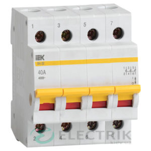 Выключатель нагрузки ВН-32 4P 40 А, IEK