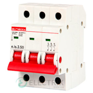 Выключатель нагрузки на DIN-рейку e.is.3.50, 3р, 50А