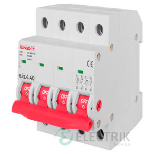 Выключатель нагрузки на DIN-рейку e.is.4.40, 4р, 40А