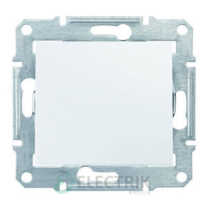 Выключатель одноклавишный двухполюсный, 16A, белый, Sedna SDN0200221