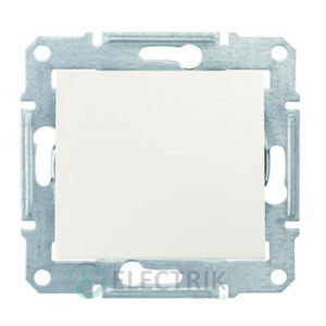 Выключатель одноклавишный двухполюсный, 16А, слоновая кость, Sedna SDN0200223