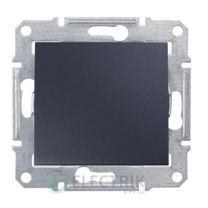 Выключатель одноклавишный перекрестный, графит, Sedna SDN0500170