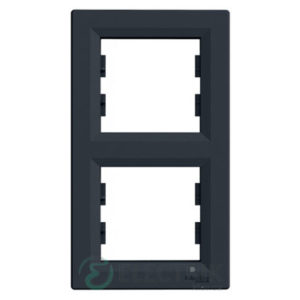 Рамка 2-постова, вертикальная антрацит, Asfora EPH5810271