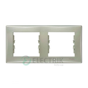 Рамка 2-постовая горизонтальная, титан, Sedna SDN5800368