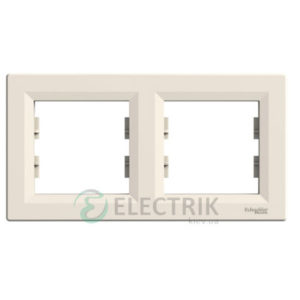 Рамка 2-постовая, горизонтальная крем, Asfora EPH5800223