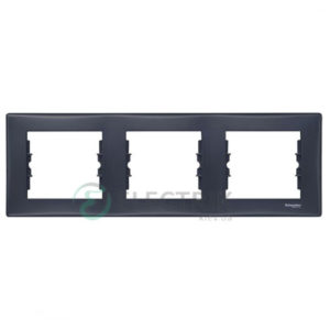 Рамка 3-постовая горизонтальная графит, Sedna SDN5800570